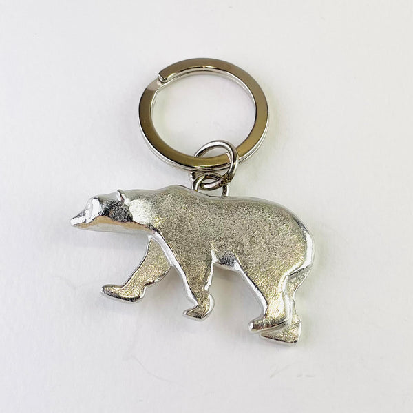 Pewter Polar Bear Key Ring.