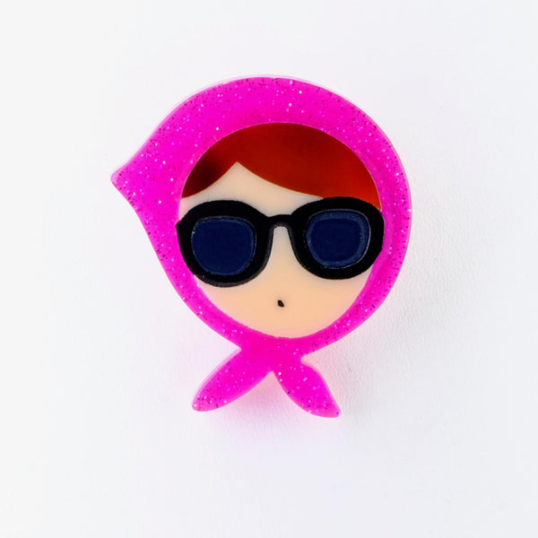 Resin 'Lady in Sparkly Pink Scarf' – Smithsonia