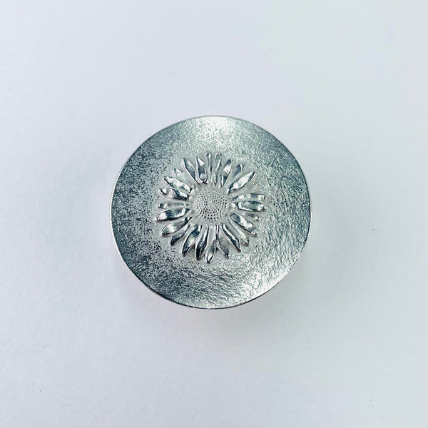 Extra Small Daisy Pewter Trinket Box.