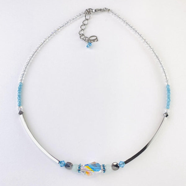 Light Blue Coeur de Lion Necklace.