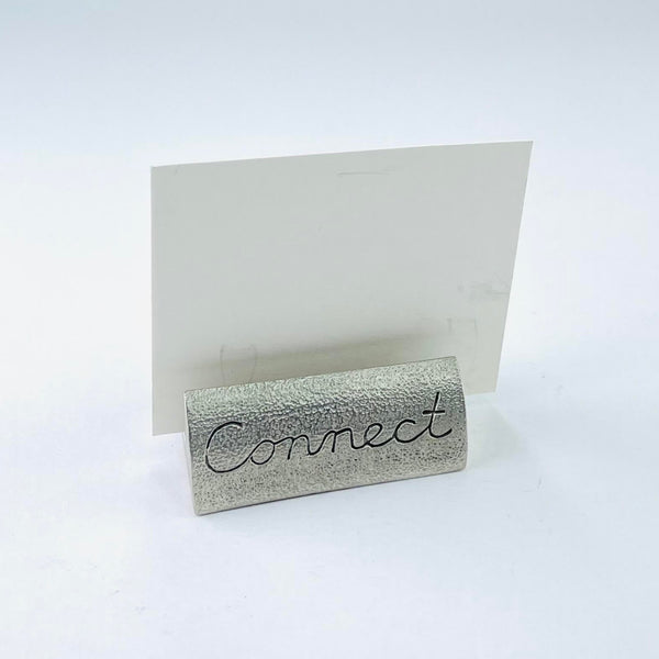 A Handmade 'Connect' Pewter Single Photo Holder.