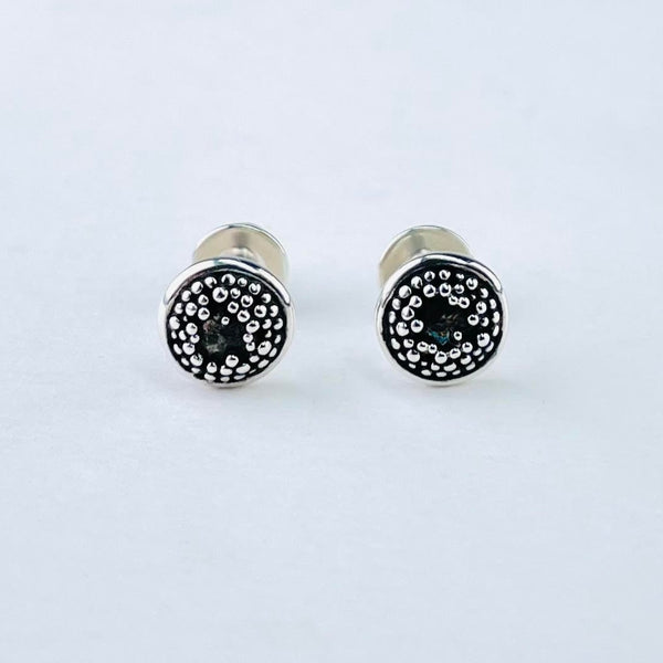 Handmade Sterling Silver Moon & Stars Stud Earrings | Ruby Tynan Jewellery