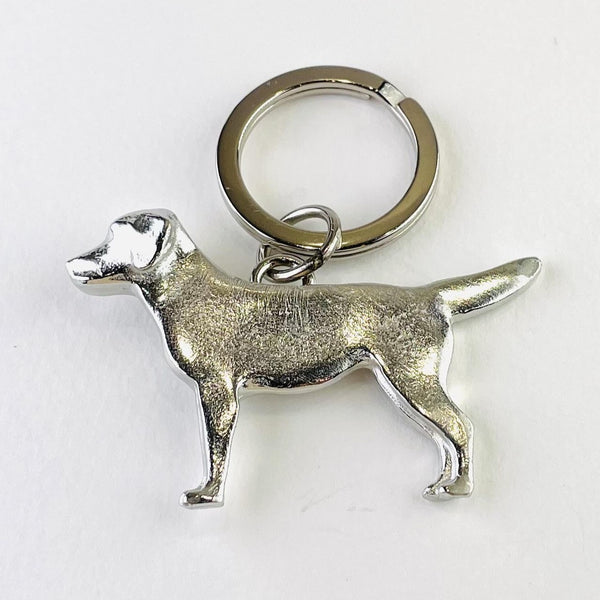 Pewter Labrador Dog Key Ring.
