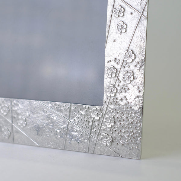Handmade Blossom Design Pewter Photograph Frame ( 3.5" x 3.5" Picture).