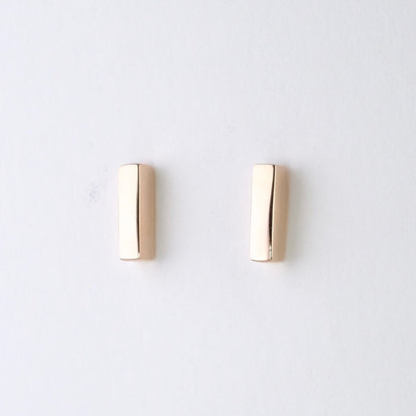 Gold Plated Stick Stud Earrings by JB Designs.
