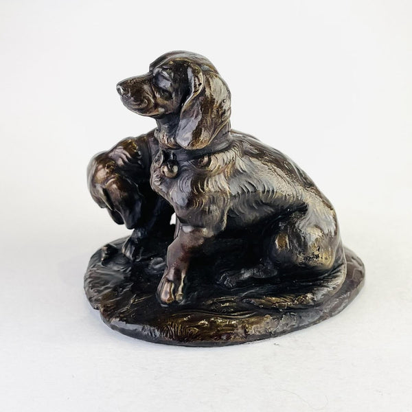 Limited Edition Bronze Sculpture of a Pair of Spaniels.