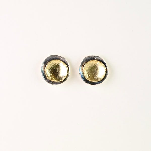 Diamond Heart Stud Earrings Gold Plated Sterling Silver – OJewellery