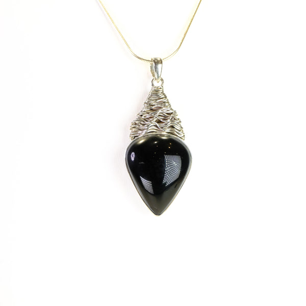 Silver and Black Onyx Pendant.