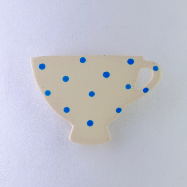 Handmade Ceramic Tea Cup Brooch.