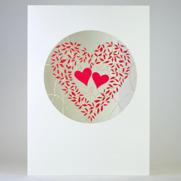 'Hearts Within a Heart' Laser Cut Blank Card
