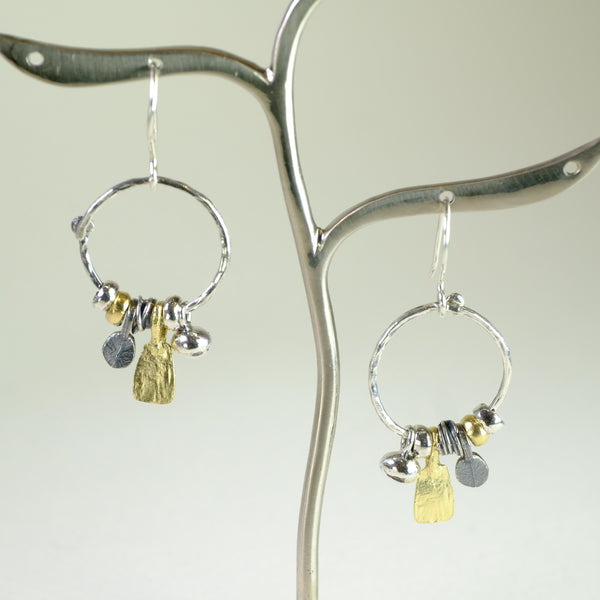 Silver and Gold Plated Earrings by JB Designs.
