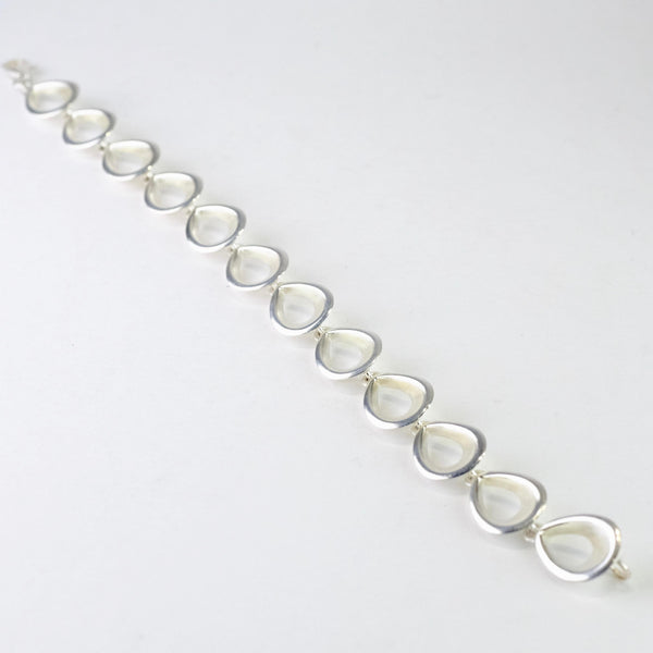Matt and Polished Silver Linked Bracelet by JB Designs.