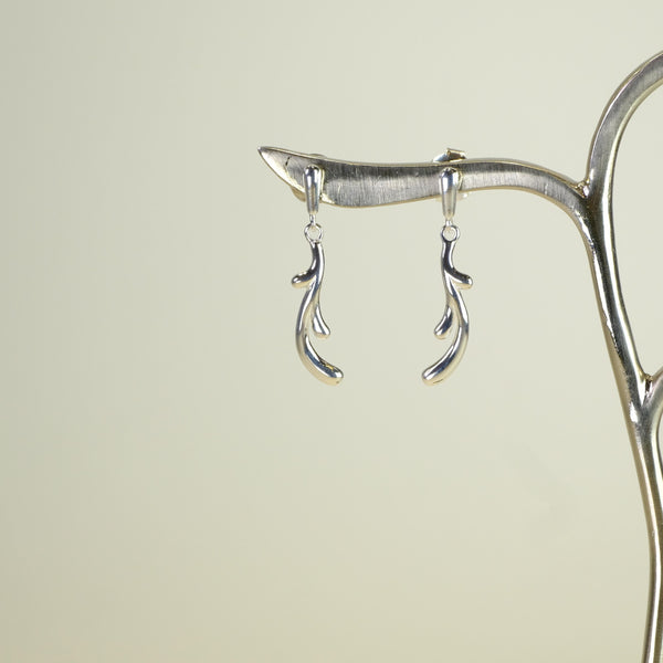 Sterling Silver Organic Drop Earrings by JB Designs.