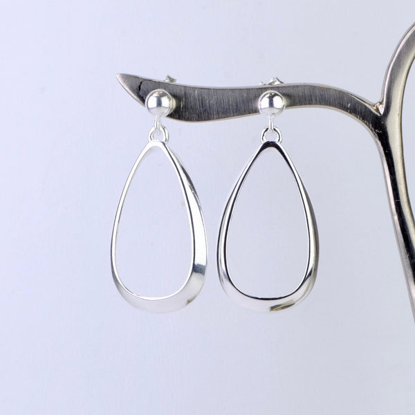 Silver Tear Drop Earrings by JB Designs.