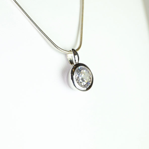 Sterling Silver and CZ Pendant.