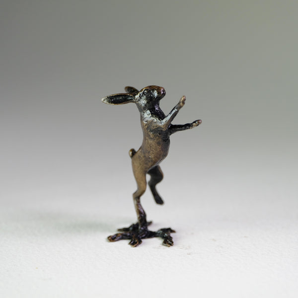 'Boxing Hare' Miniature Bronze.