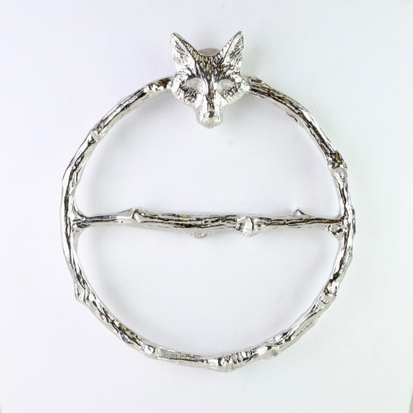Pewter Scarf Ring - Fox Design.